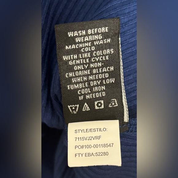 NEW VIOLETS & ROSES COLLARED BUTTON V-NECK BODYSUIT CAREER BLOUSE 1X BLUE 0628 - Picture 7 of 8